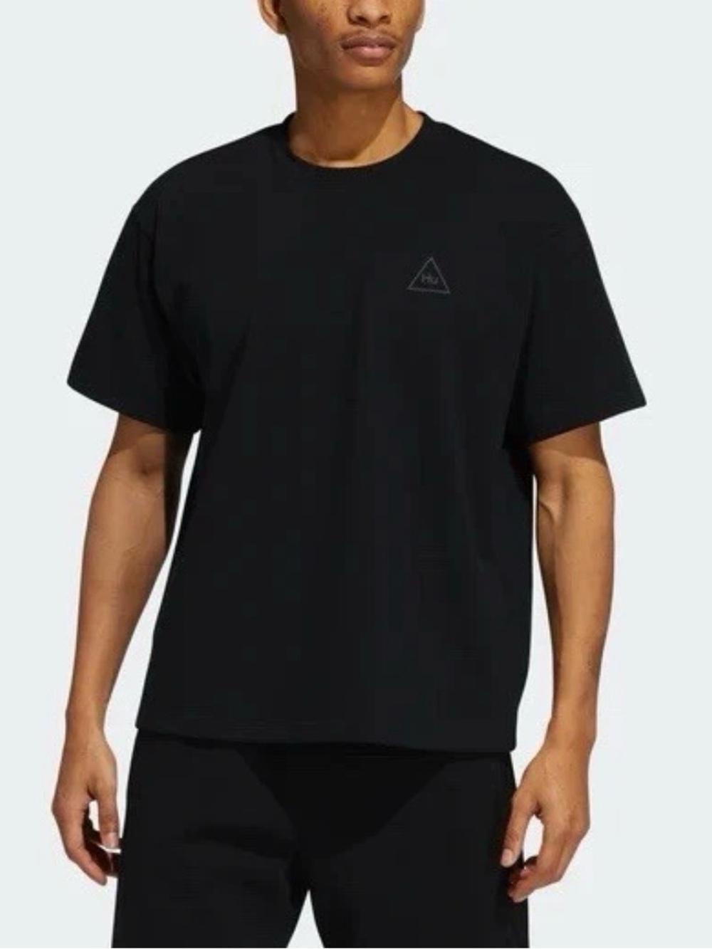 Adidas Pharrell humanrace t shirt Men's Black Crewneck Short Sleeve Shirt by